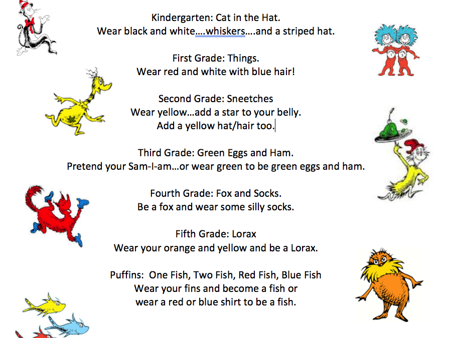 Read Across America – Dr. Seuss Day March 2nd